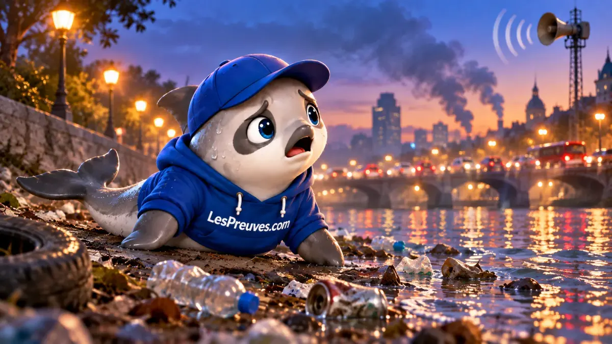 La vaquita découvre les déchets, le bruit et l’éclairage d’un bord de rivière urbain.